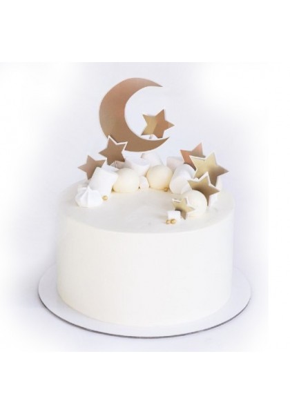 White Crescent Cake